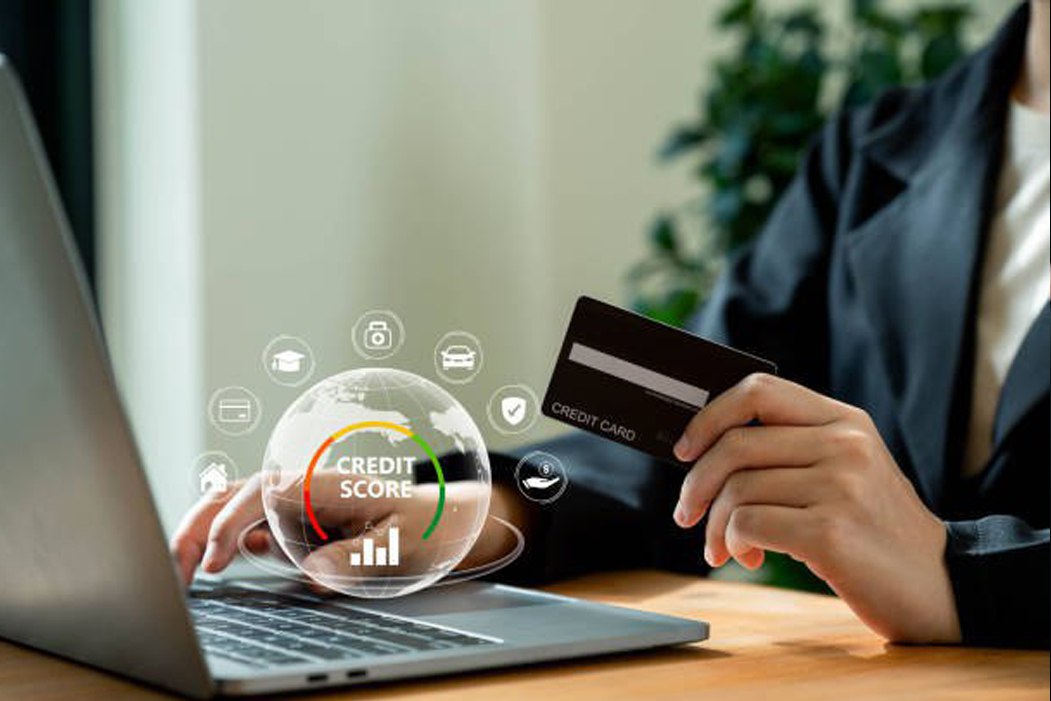 Man Holding Credit Card With Visual about credit repair